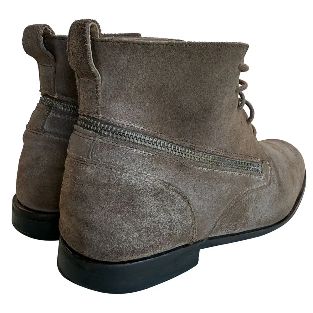 John Varvatos Suede Leather Men's Brown Distressed Chukka Boots Size 10.5M